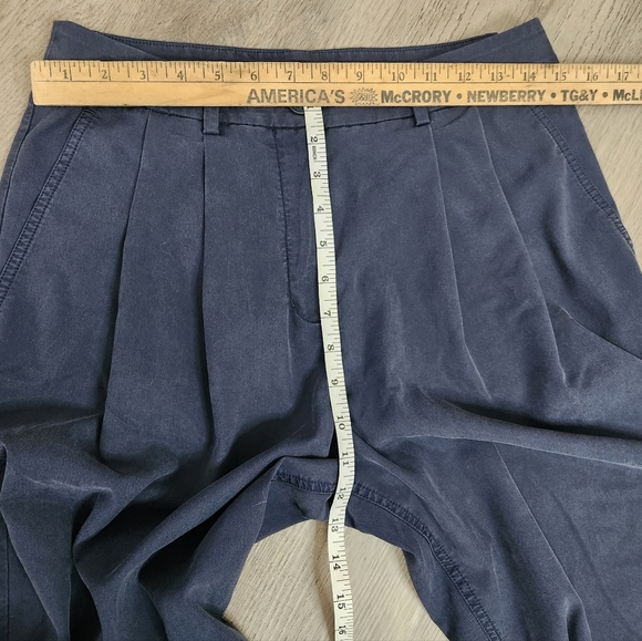 Kit + Ace Navy Blue High Waist Pleated Taper Leg Trouser Pants Size 8 - Picture 15 of 15